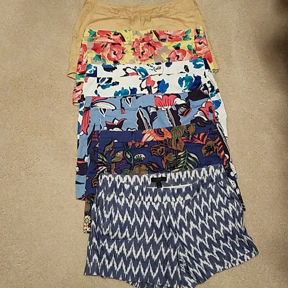 Bundle of 6 J.Crew Shorts Size 6